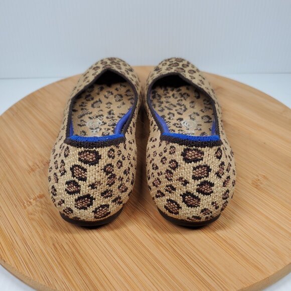 Rothy's Cheetah Classic Retired Flat Round Top Capsule Travel Wmn Sz 6.5 - Picture 3 of 7